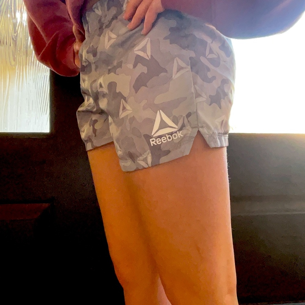 Grey camo athletic/workout shorts girls-youth